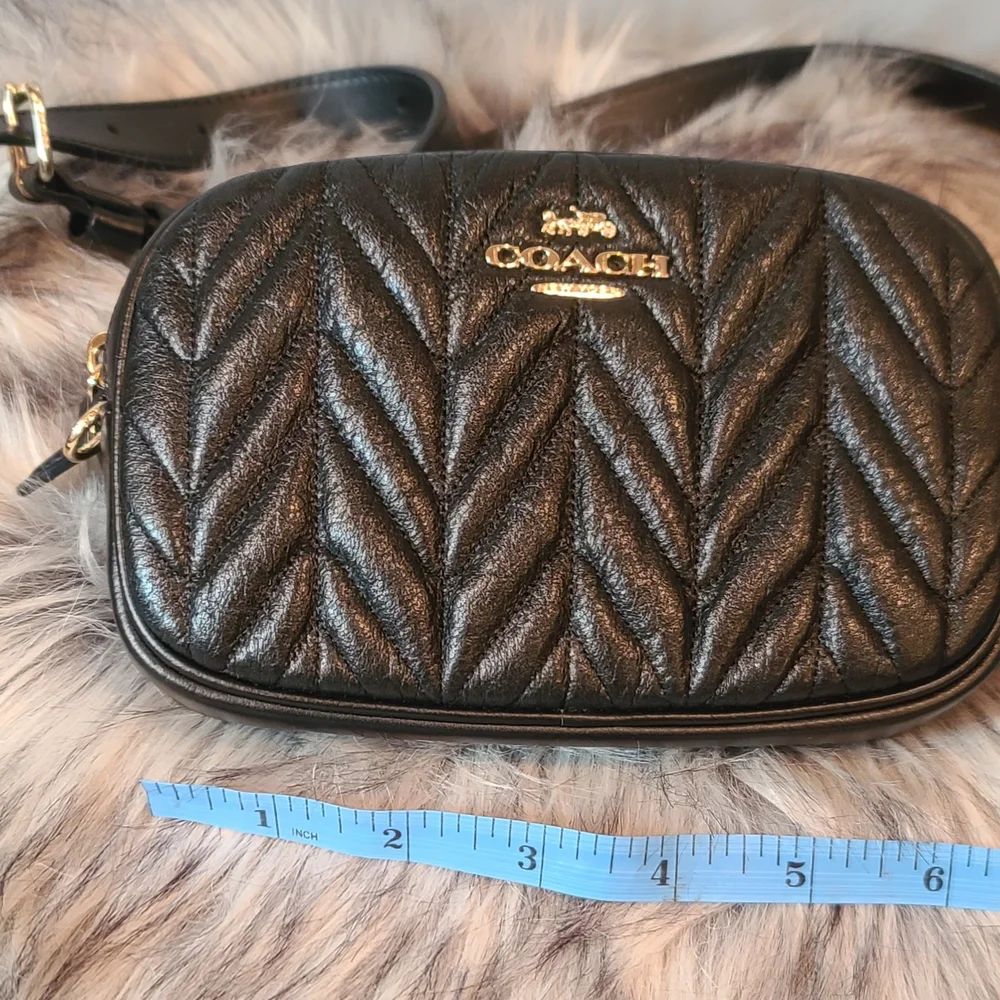 Coach Black Quilted Leather Convertible Crossbody Bag - Picture 4 of 7